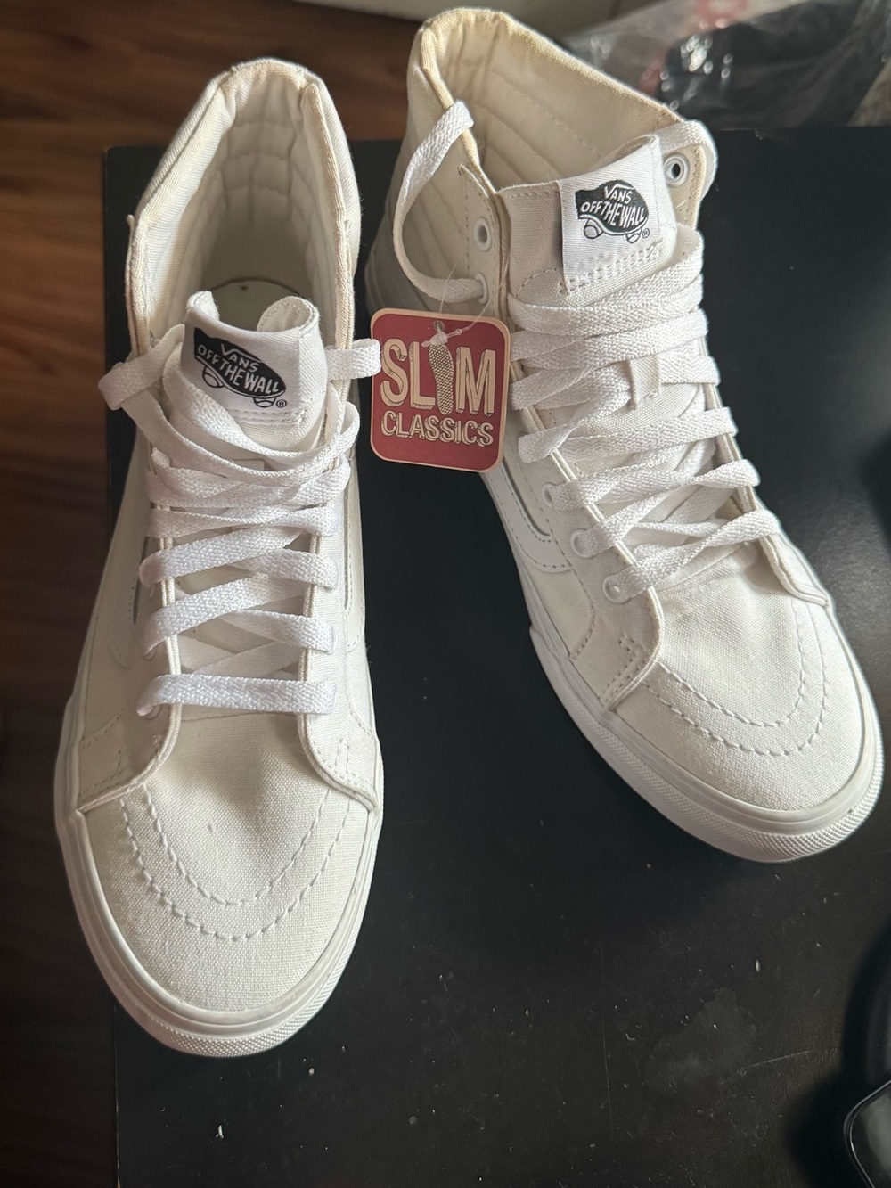 Vans Slim Classics High-Top Sneakers in White